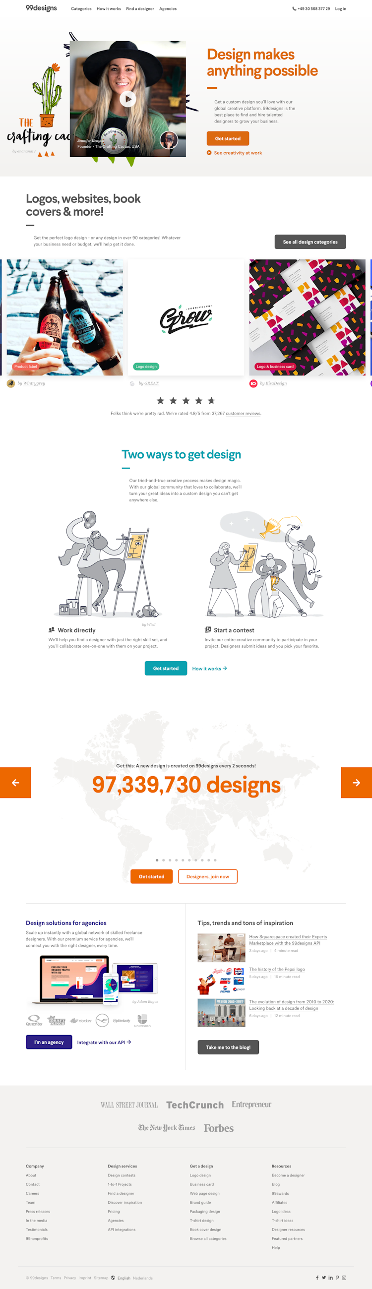 99designs  Landing Page Design