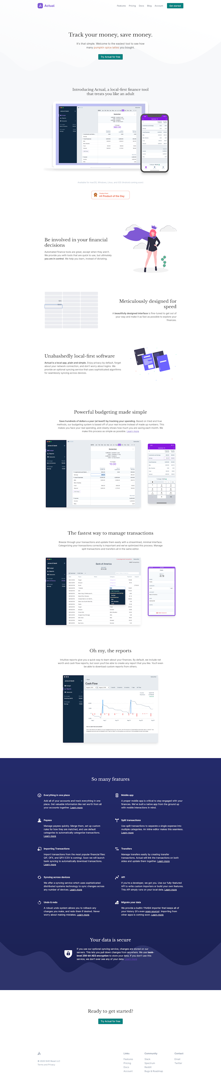 Actualbudget  Landing Page Design