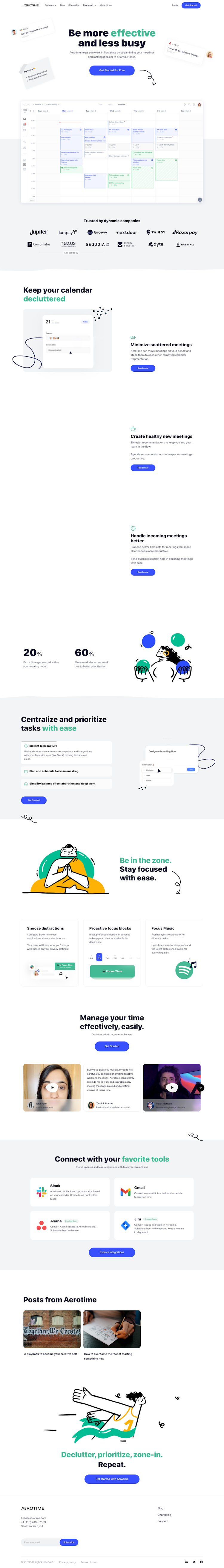 Aerotime  Landing Page Design