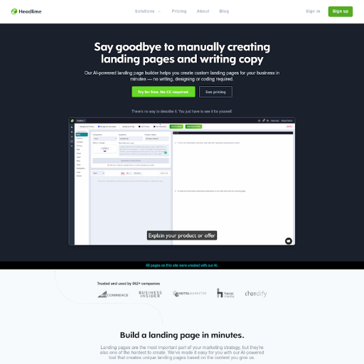 AI Landing Page Builder  Landing Page Design