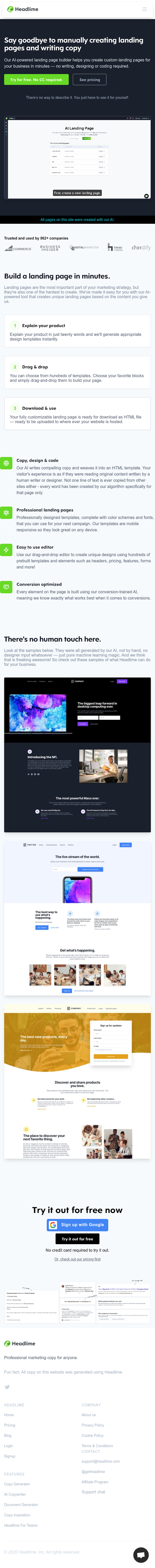 AI Landing Page Builder  Landing Page Design