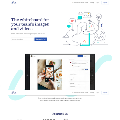 Air  Landing Page Design