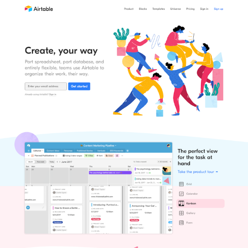 Airtable  Landing Page Design