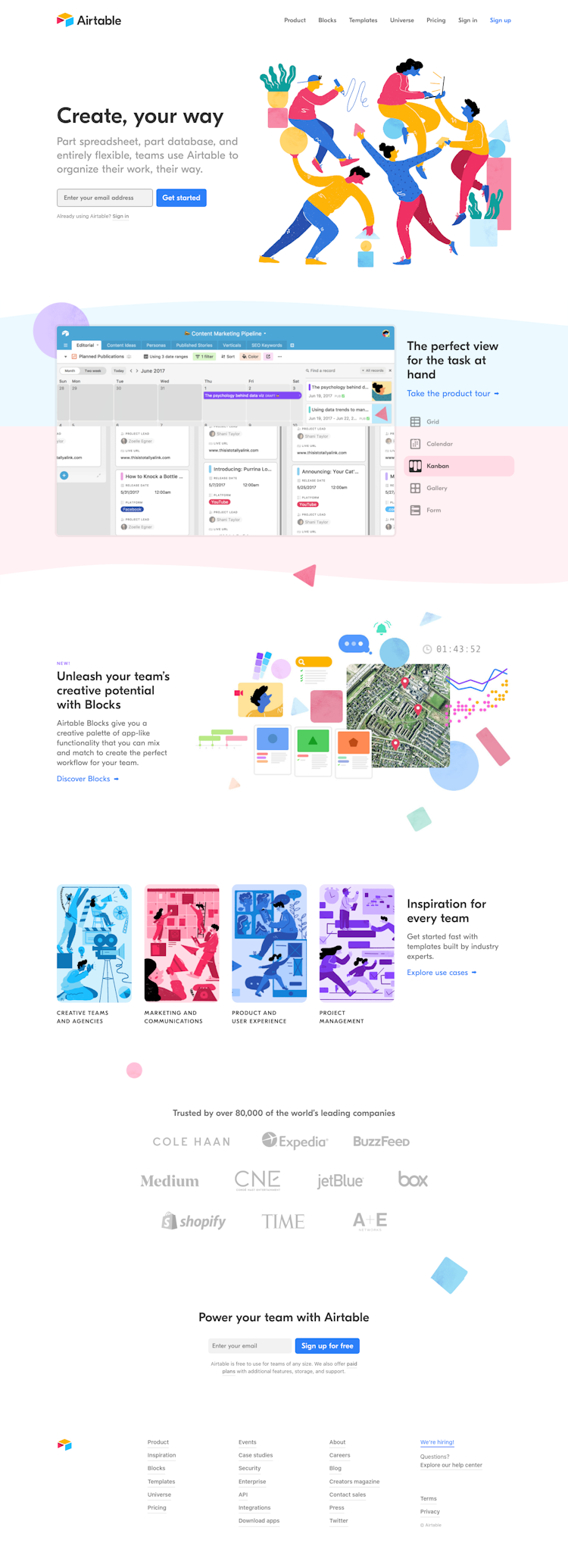 Airtable  Landing Page Design