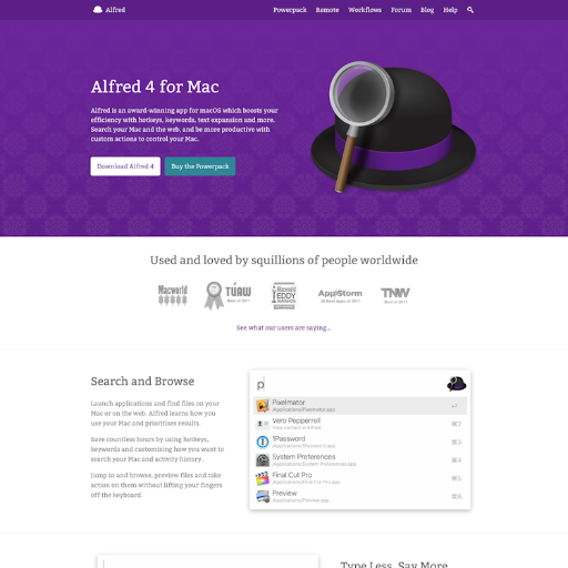 Alfred  Landing Page Design