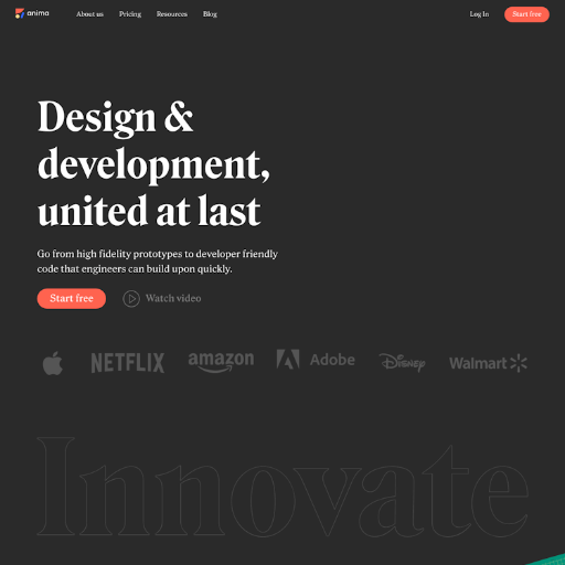 Animaapp  Landing Page Design