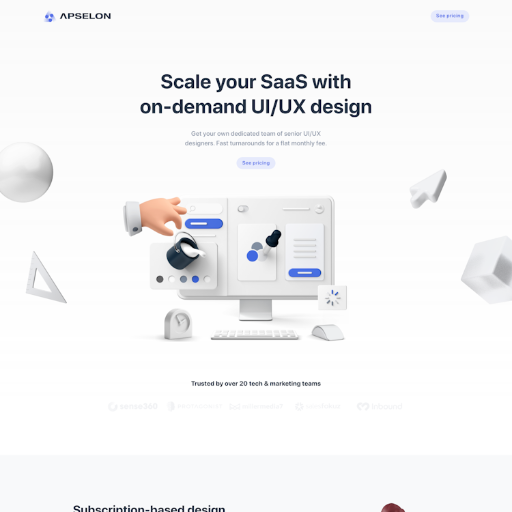 Apselon  Landing Page Design