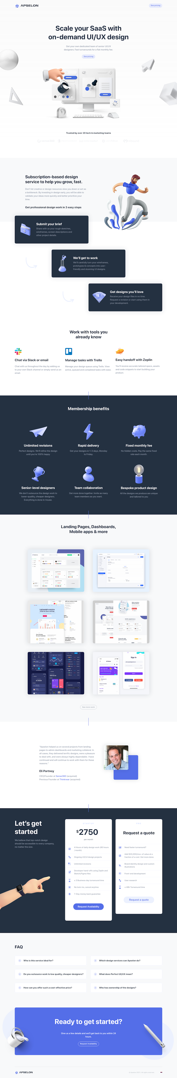 Apselon  Landing Page Design