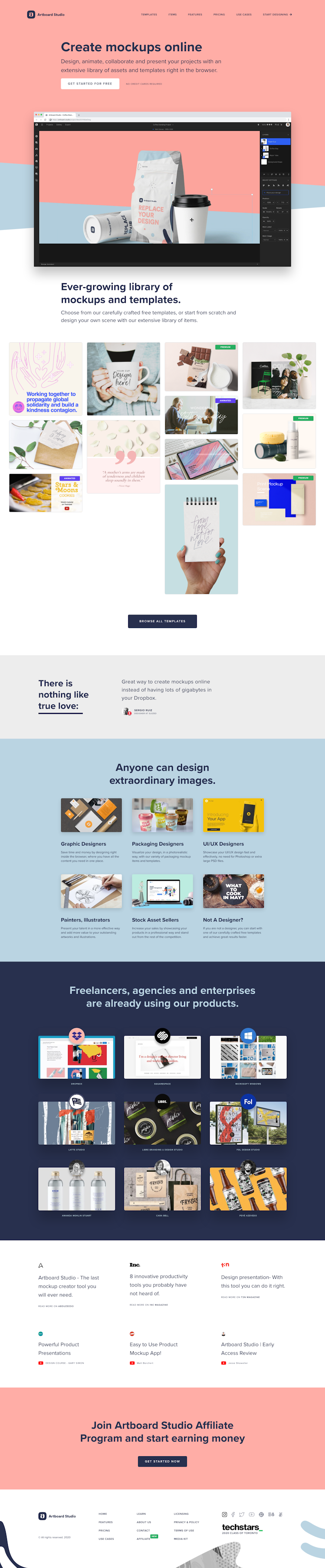 Artboard  Landing Page Design