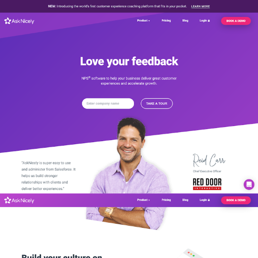 Asknicely  Landing Page Design