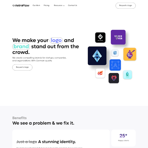 Astraflow  Landing Page Design