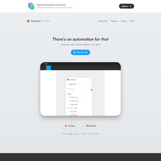 Automator  Landing Page Design