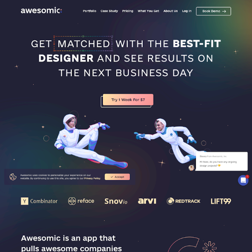 Awesomic  Landing Page Design