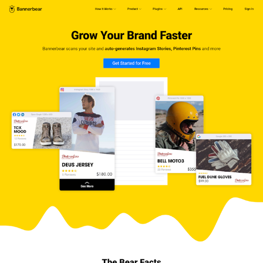 Bannerbear  Landing Page Design