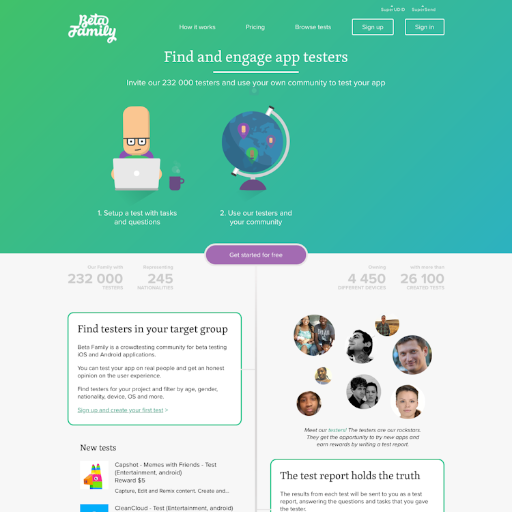 Betafamily  Landing Page Design