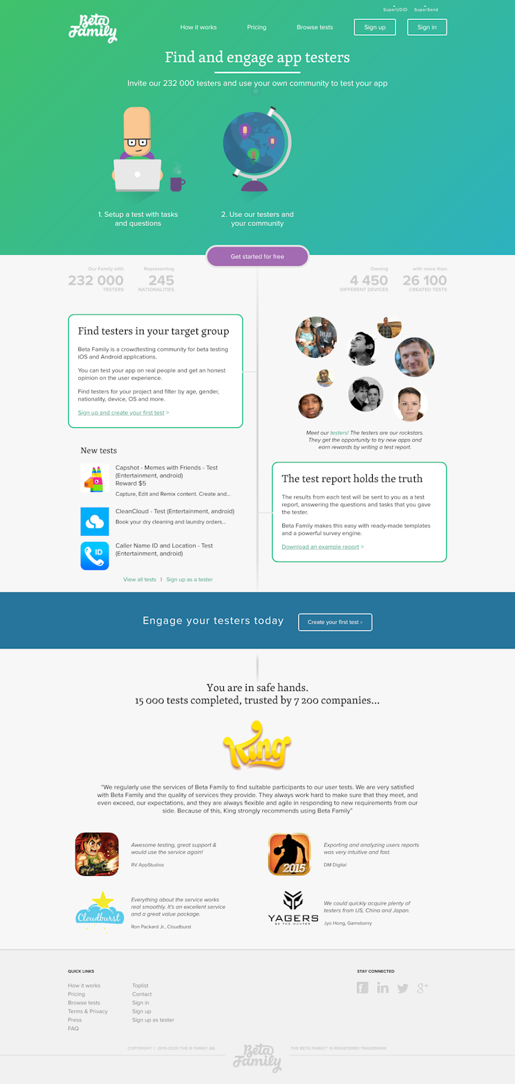 Betafamily  Landing Page Design