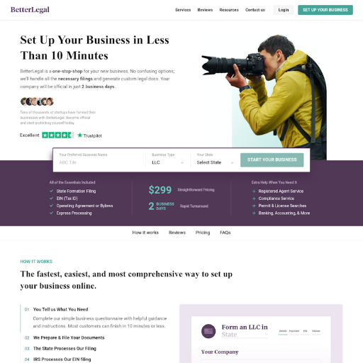 BetterLegal  Landing Page Design