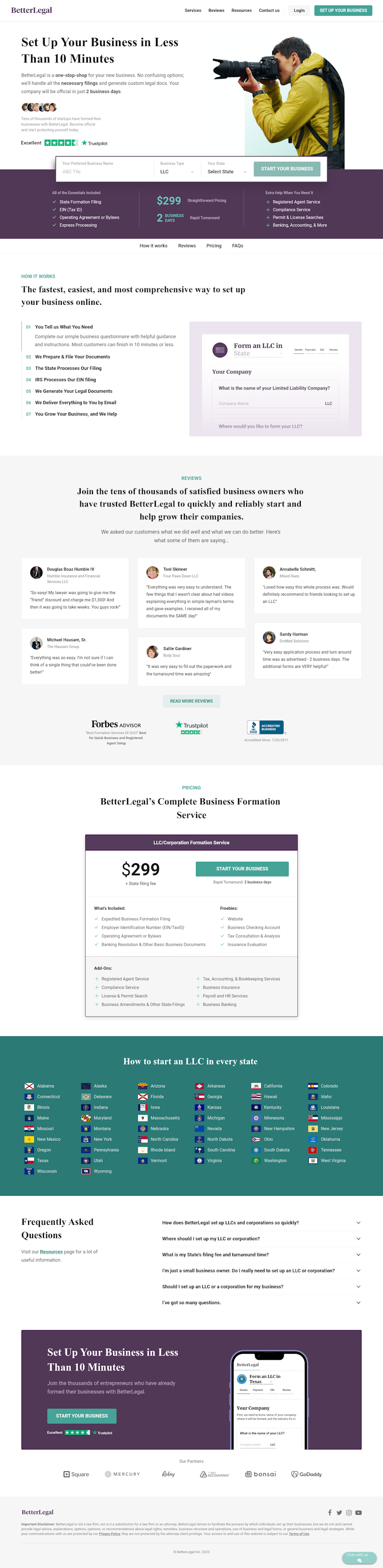 BetterLegal  Landing Page Design