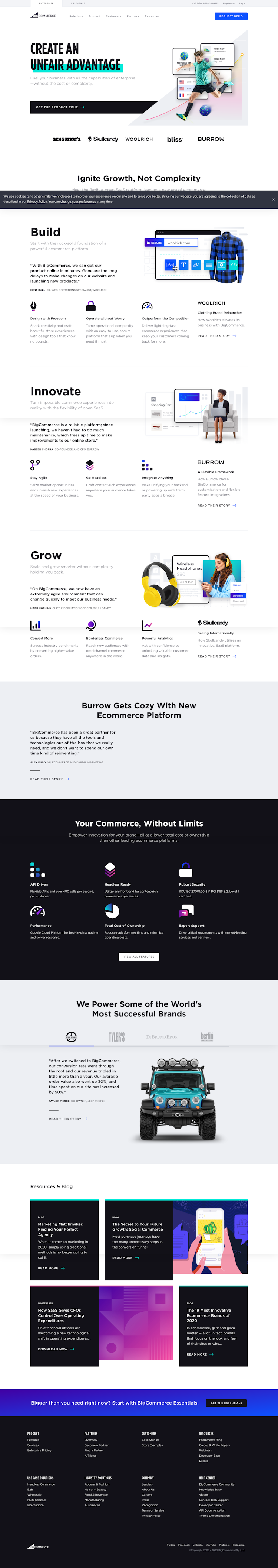 Bigcommerce  Landing Page Design