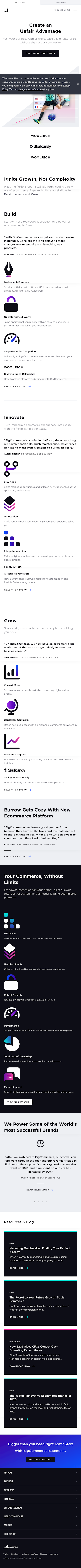 Bigcommerce  Landing Page Design