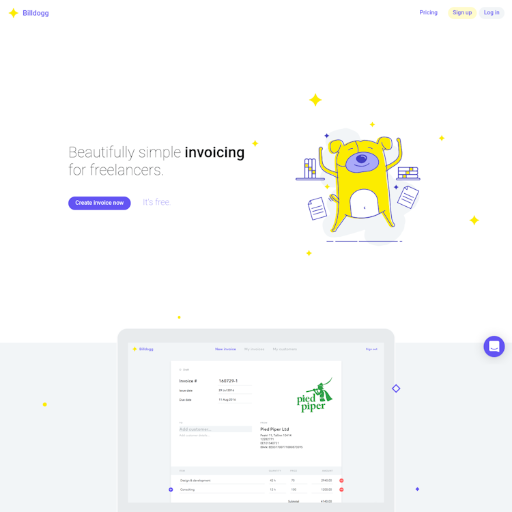 Billdogg  Landing Page Design