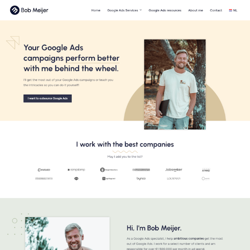 Bob Meijer  Landing Page Design