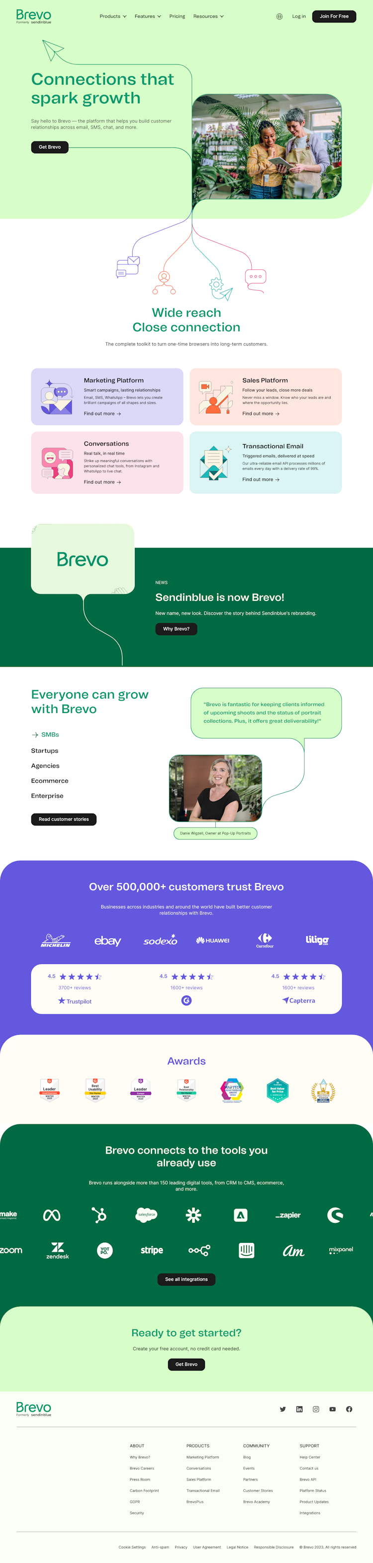 Brevo (formerly Sendinblue)  Landing Page Design