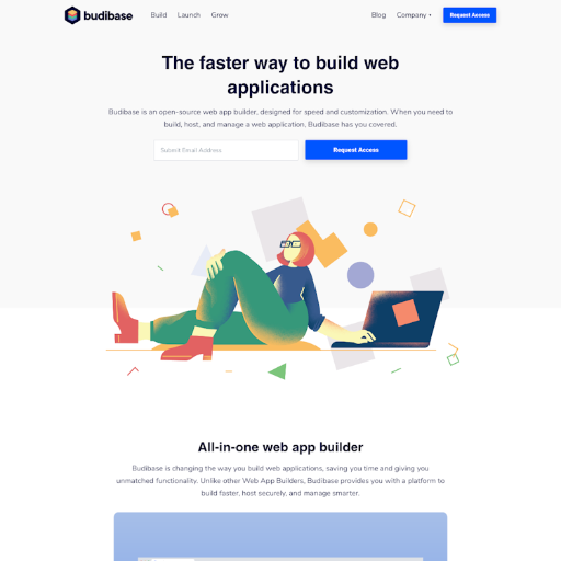 Budibase  Landing Page Design