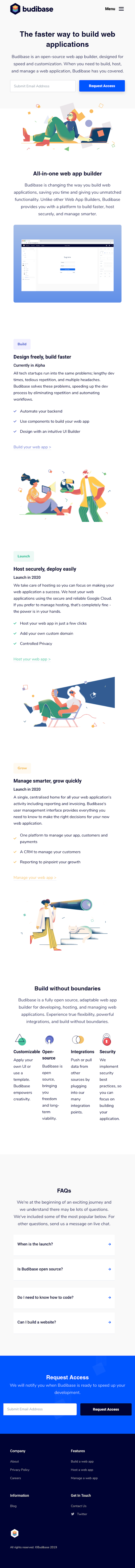 Budibase  Landing Page Design