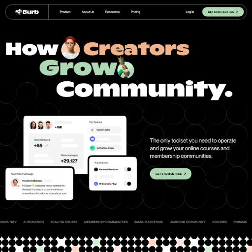 Burb  Landing Page Design