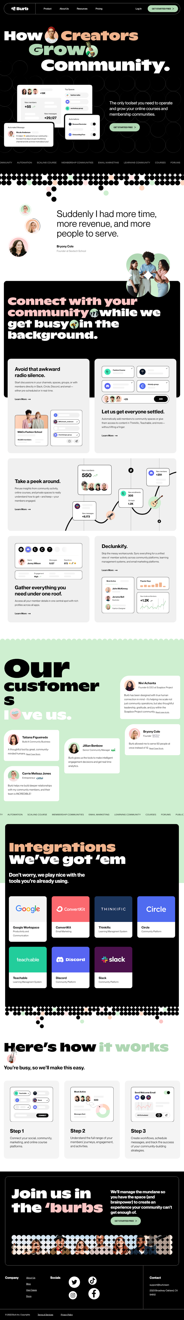 Burb  Landing Page Design