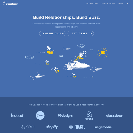 Buzzstream  Landing Page Design