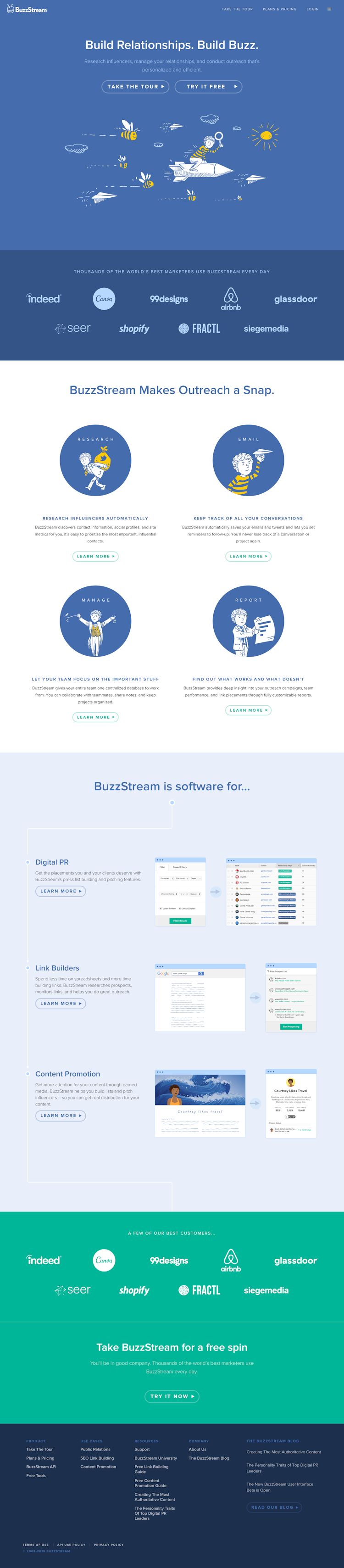 Buzzstream  Landing Page Design