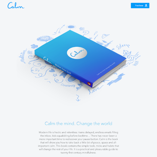 Calm  Landing Page Design