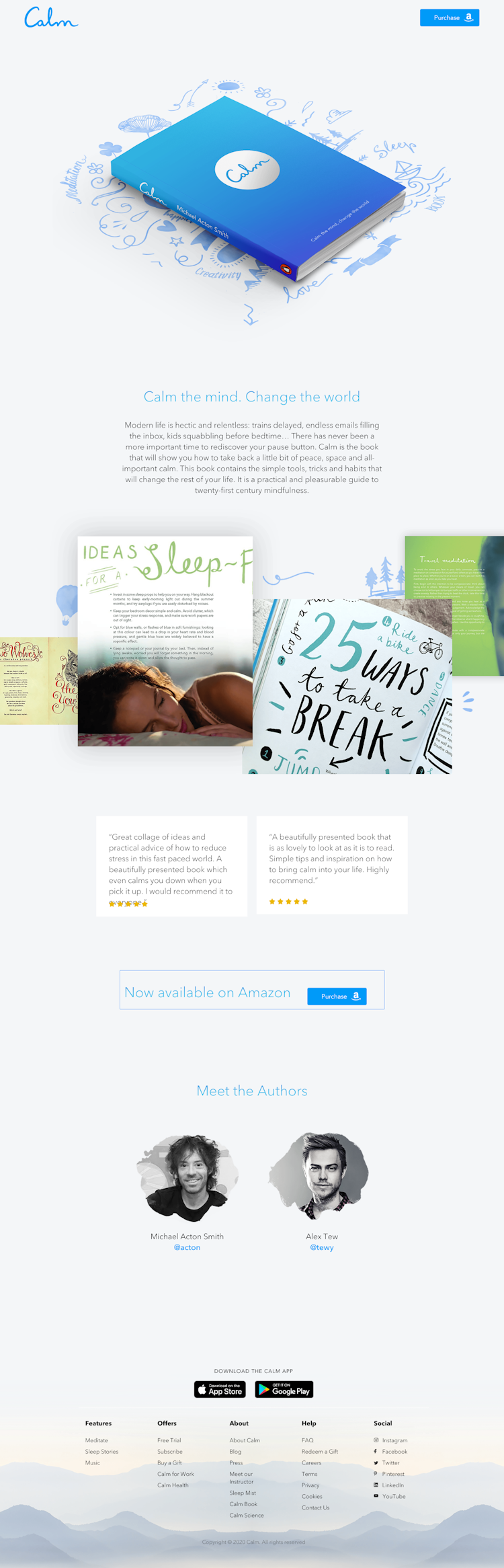 Calm  Landing Page Design