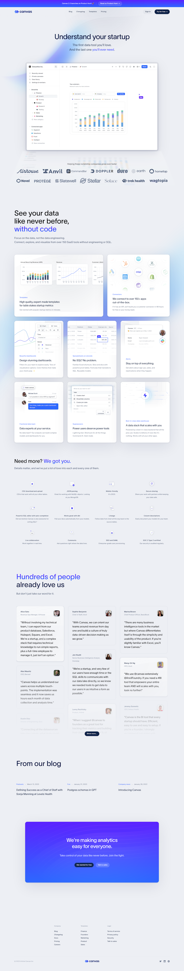 Canvas  Landing Page Design