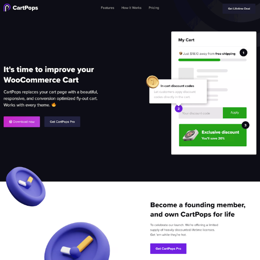 Cartpops  Landing Page Design