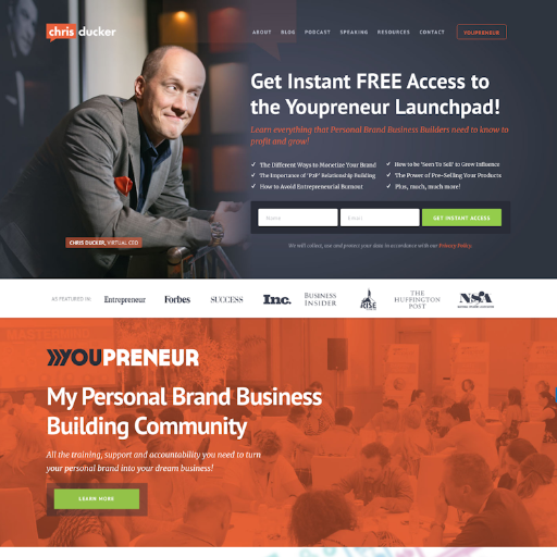 Chrisducker  Landing Page Design