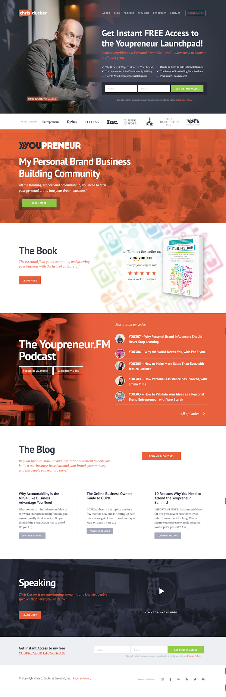 Chrisducker  Landing Page Design