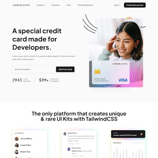 ClarityUI  Landing Page Design