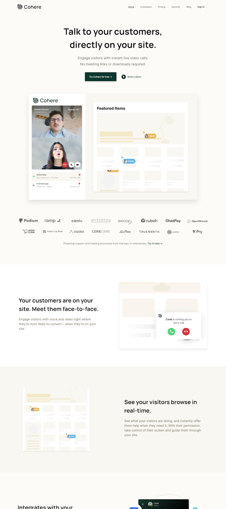 Cohere  Landing Page Design