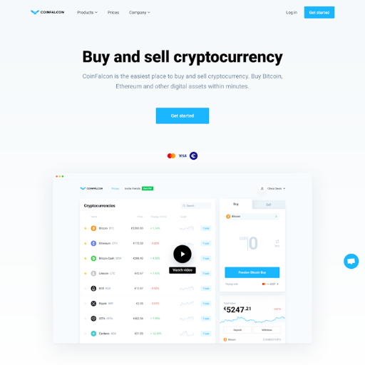 Coinfalcon  Landing Page Design