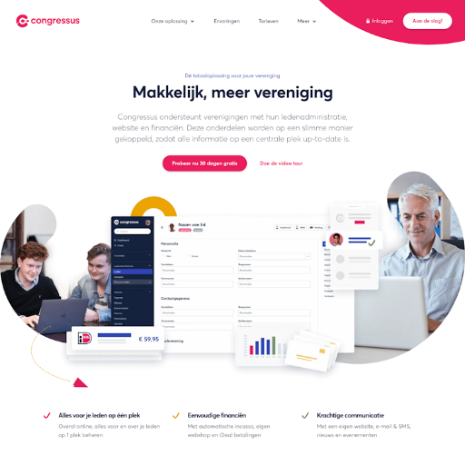 Congressus  Landing Page Design