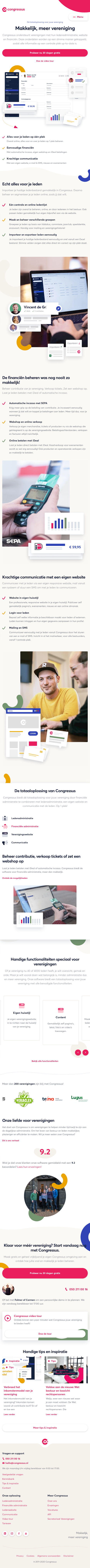 Congressus  Landing Page Design