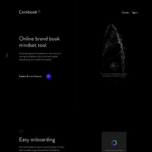 Corebook  Landing Page Design