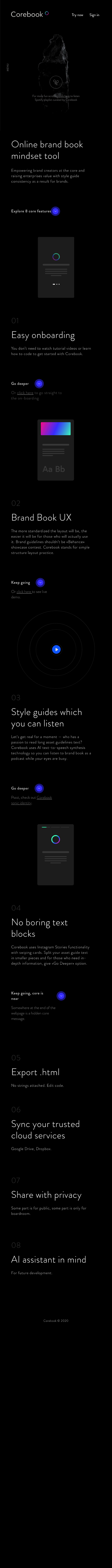 Corebook  Landing Page Design