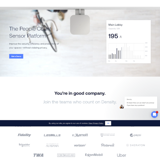 Density  Landing Page Design