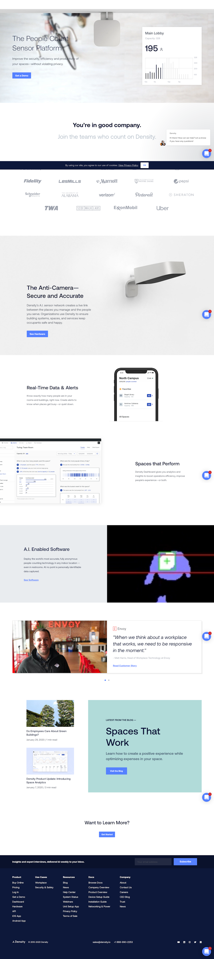 Density  Landing Page Design