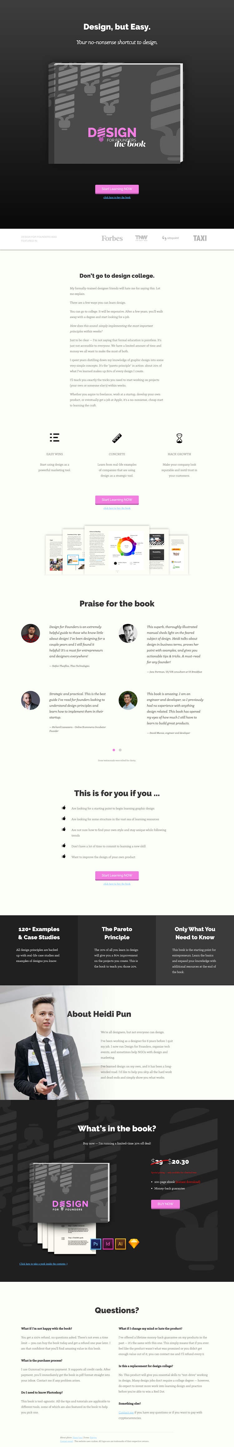 Designforfounders  Landing Page Design