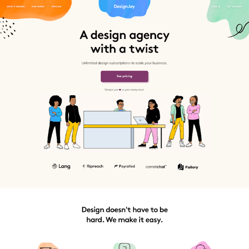 Designjoy  Landing Page Design